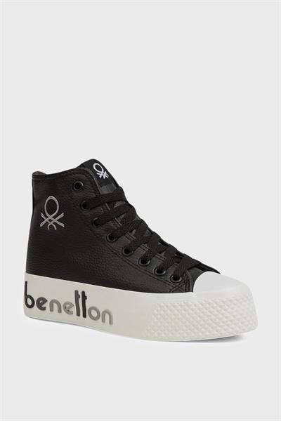 Benetton Kadın Boğazlı Casual Bot Siyah BN-30820
