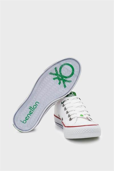 Benetton Kadın Kısa Converse Spor Ayakkabı Beyaz BN-30196