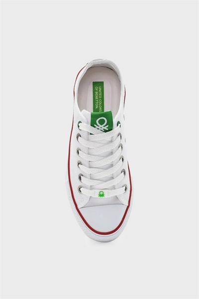 Benetton Kadın Kısa Converse Spor Ayakkabı Beyaz BN-30196