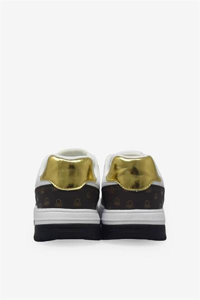 Benetton Kadın Sneaker Beyaz Kahve BNI-12091