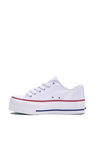 Benetton Kadın Yarım Converse Spor Ayakkabı Beyaz BN-30935