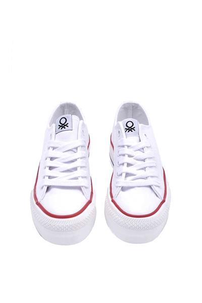 Benetton Kadın Yarım Converse Spor Ayakkabı Beyaz BN-30935