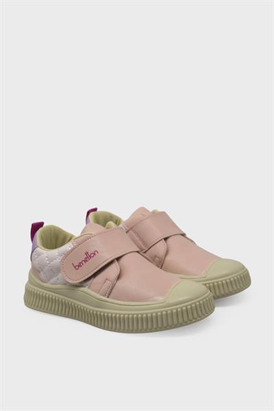 Benetton Kız Çocuk Cırtlı Casual Ayakkabı Pudra BN-32091