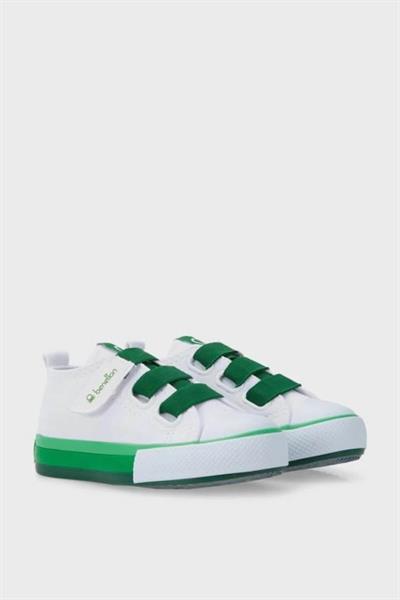 Benetton Unisex Çocuk Cırtlı Converse Beyaz Yeşil BN-30649P