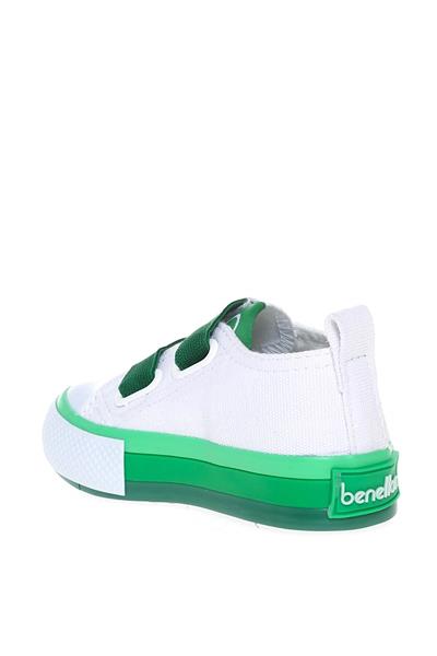 Benetton Unisex Çocuk Cırtlı Converse Beyaz Yeşil BN-30648B