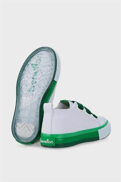 Benetton Unisex Çocuk Cırtlı Converse Beyaz Yeşil BN-30649P
