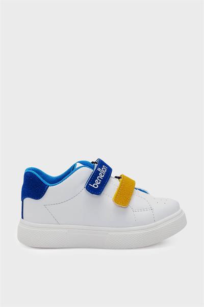 Benetton Unisex Çocuk Cırtlı Spor Ayakkabı Beyaz Mavi BN-30701B