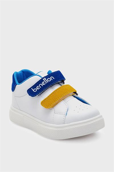 Benetton Unisex Çocuk Cırtlı Spor Ayakkabı Beyaz Mavi BN-30701B