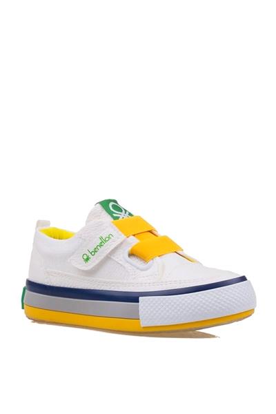 Benetton Unisex Çocuk Spor Ayakkabı Beyaz Sarı BN-30441