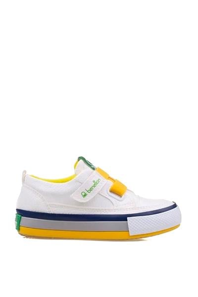 Benetton Unisex Çocuk Spor Ayakkabı Beyaz Sarı BN-30441