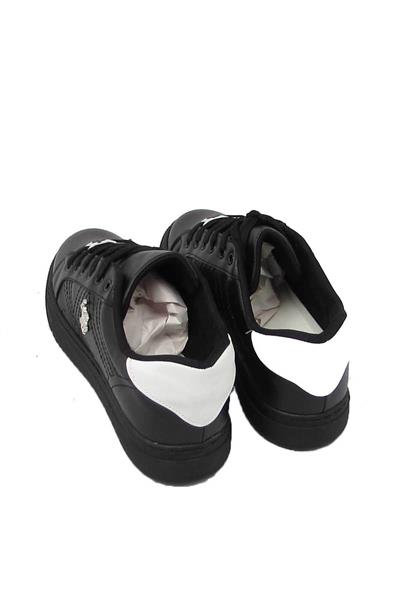 Beverly Hills Polo Club Unisex Bağcıklı Sneakers Spor Ayakkabı Siyah Beyaz PO-10295