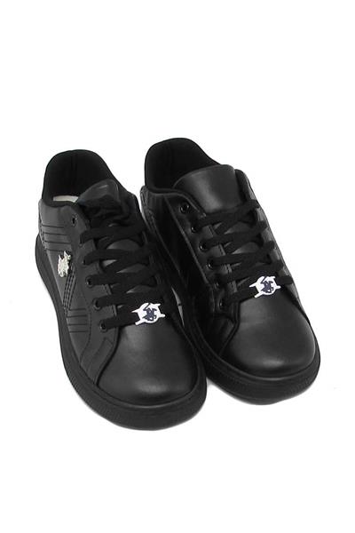 Beverly Hills Polo Club Unisex Bağcıklı Sneakers Spor Ayakkabı Siyah Beyaz PO-10295