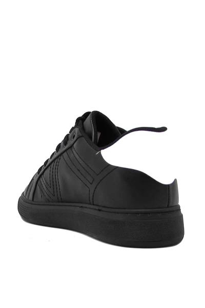Beverly Hills Polo Club Unisex Bağcıklı Sneakers Spor Ayakkabı Siyah Beyaz PO-10295