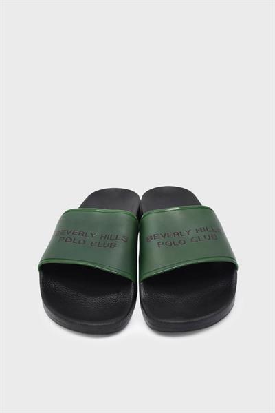 Beverly Hills Polo Club Unisex Terlik Siyah Yeşil PO-1007