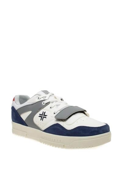 Buckhead Erkek Sneakers Spor Ayakkabı Beyaz Lacivert BUCK-4222