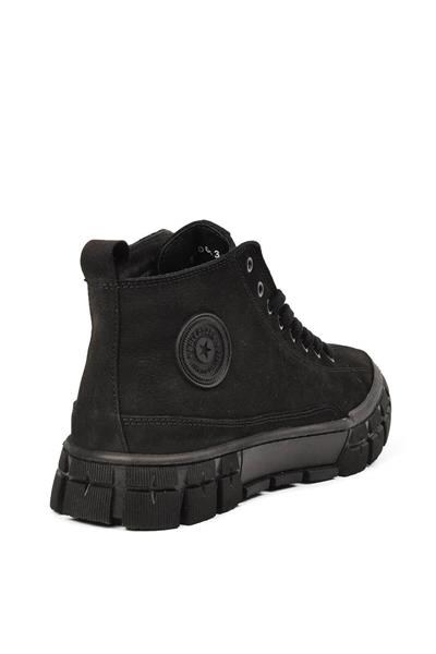 Bulldozer Erkek Casual Deri Bot Nubuk Siyah BUL-230053