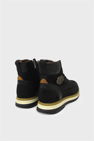 Bulldozer Erkek Casual Deri Bot Nubuk Siyah BUL-230311