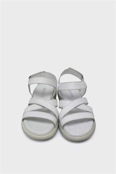 Bulldozer Kadın Günlük Deri Sandalet Beyaz BUL-231628