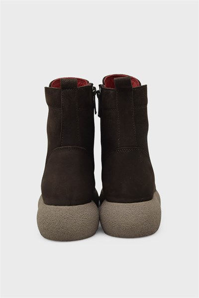 Bulldozer Kadın Nubuk Deri Postal Kahve Bul-250501