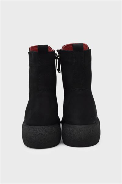 Bulldozer Kadın Nubuk Deri Postal Siyah Bul-250501