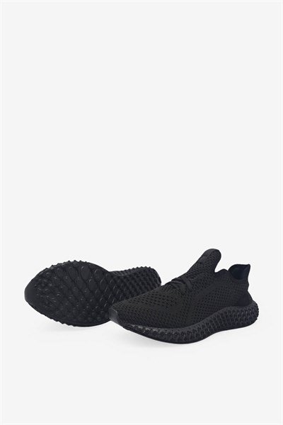 Bulldozer Unisex Triko Sneakers Spor Ayakkabı Siyah BUL-231404