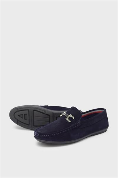 Castle Black Erkek Casual Deri Ayakkabı Süet Lacivert CB42722