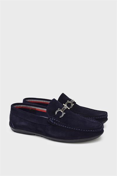 Castle Black Erkek Casual Deri Ayakkabı Süet Lacivert CB42722