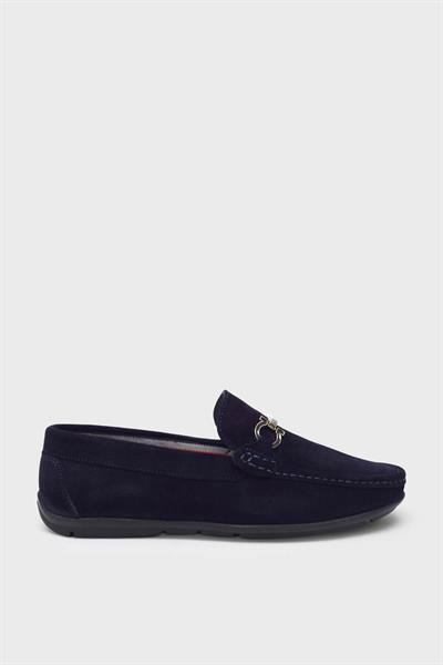 Castle Black Erkek Casual Deri Ayakkabı Süet Lacivert CB42722