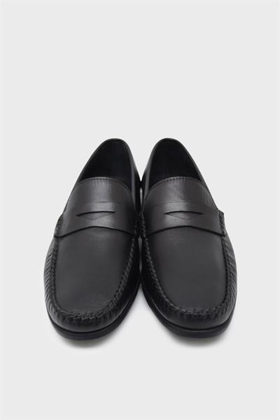 Castle Black Erkek Corcik Deri Ayakkabı Siyah CB-31103