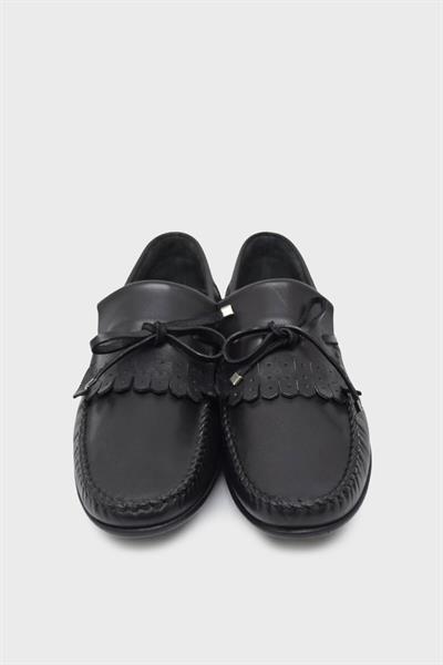 Castle Black Erkek Corcik Deri Ayakkabı Siyah CB-31124