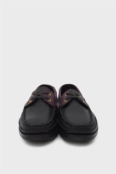 Castle Black Erkek Loafer Deri Ayakkabı Siyah Bordo CB10101
