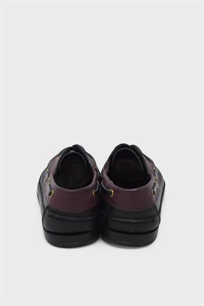 Castle Black Erkek Loafer Deri Ayakkabı Siyah Bordo CB10101