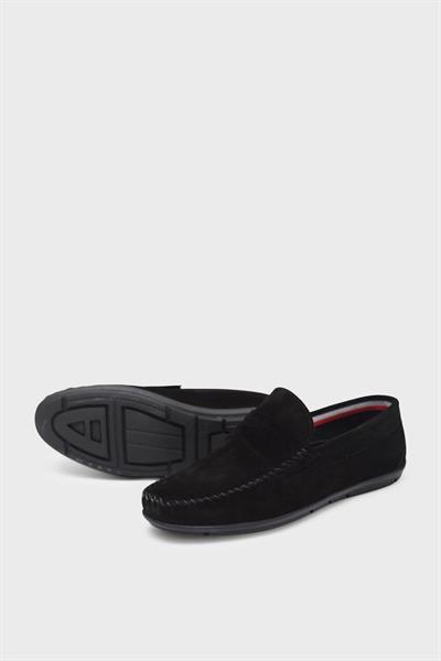 Castle Black Erkek Yazlık Casual Deri Ayakkabı Süet Siyah CB42730