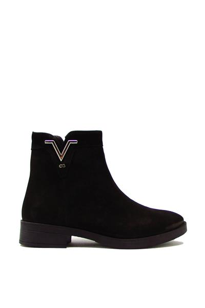 Castle Black Kadın Casual Deri Bot Nubuk Siyah CB21893-1