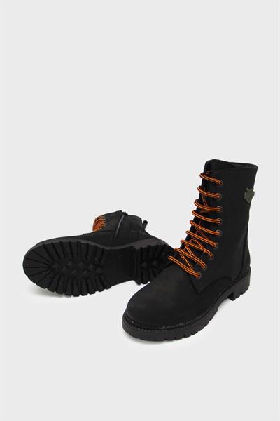 Castle Black Kadın Casual Deri Bot Nubuk Siyah CB90006