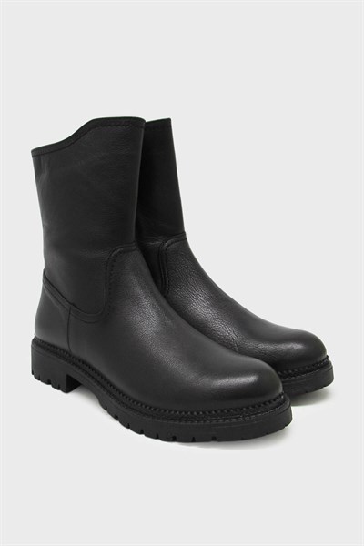 Castle Black Kadın Casual Deri Bot Siyah CB52681