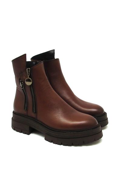 Castle Black Kadın Casual Deri Bot Taba CB26255