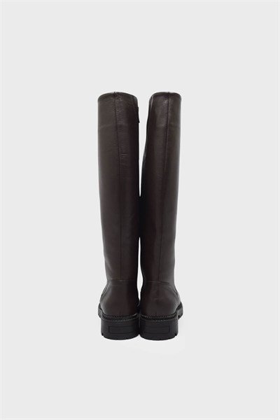 Castle Black Kadın Casual Deri Çizme Kahve CB25900-1