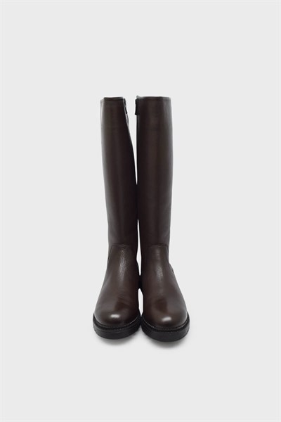 Castle Black Kadın Casual Deri Çizme Kahve CB25900-1