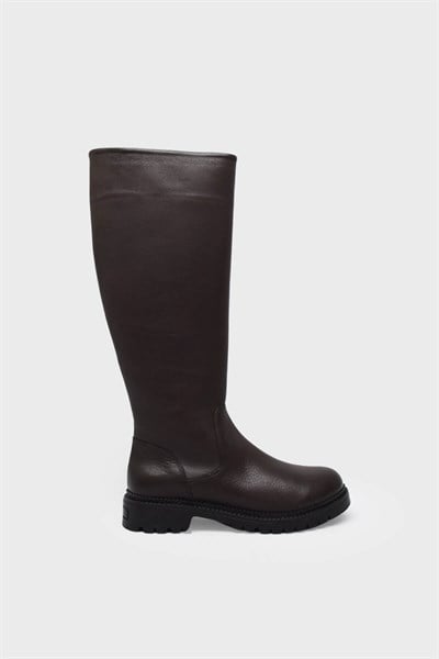 Castle Black Kadın Casual Deri Çizme Kahve CB25900-1