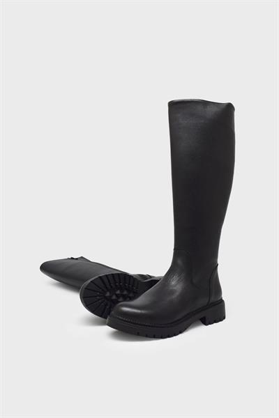 Castle Black Kadın Casual Deri Çizme Siyah CB25900-1