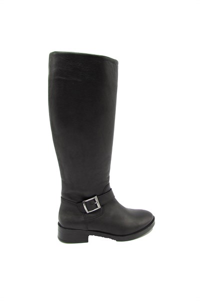 Castle Black Kadın Casual Deri Çizme Siyah CB21900