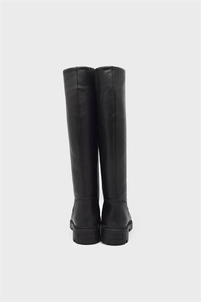 Castle Black Kadın Casual Deri Çizme Siyah CB25900-1