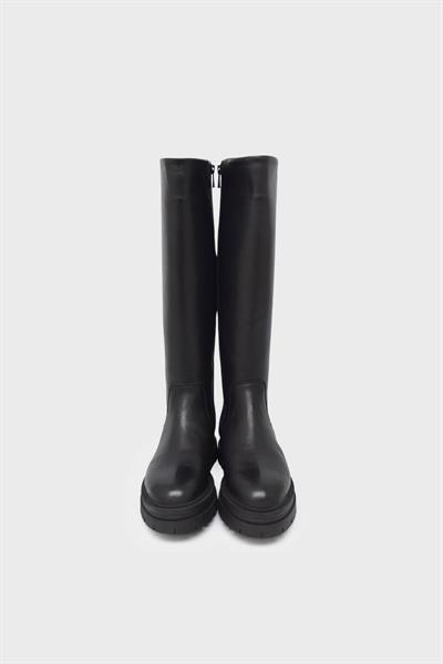Castle Black Kadın Casual Deri Çizme Siyah CB25900-1