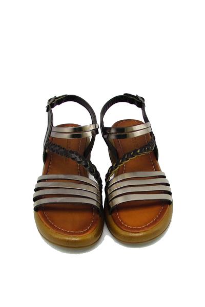 Castle Black Kadın Casual Deri Sandalet Siyah CB10014