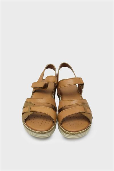 Castle Black Kadın Casual Deri Sandalet Taba CB22338