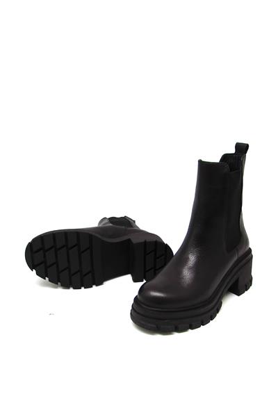 Castle Black Kadın Casual Yüksek Taban Deri Bot Siyah CB52672-1
