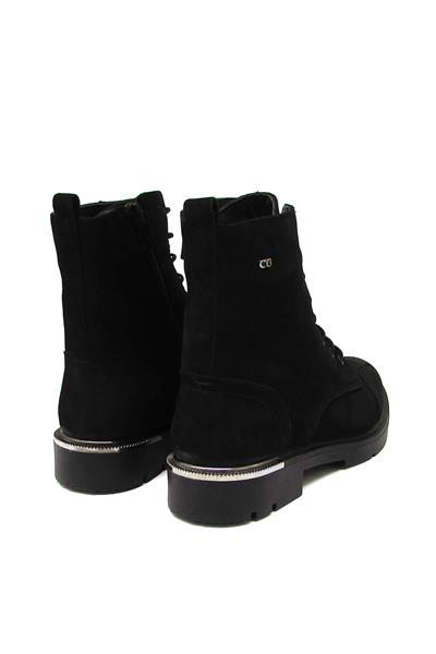 Castle Black Kadın Deri Bot Nubuk Siyah CB82422