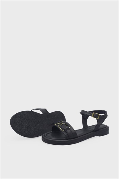 Castle Black Kadın Günlük Sandalet Siyah CB35442