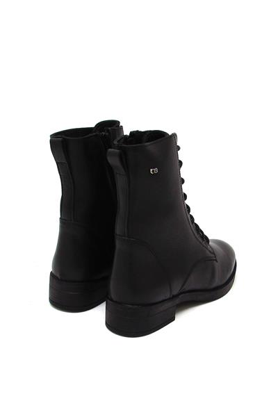 Castle Black Kadın Postal Deri Bot Siyah CB21890-1